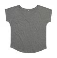 Dames T-shirt V Hals Loose Fit Mantis M147 Heather Grey Melange